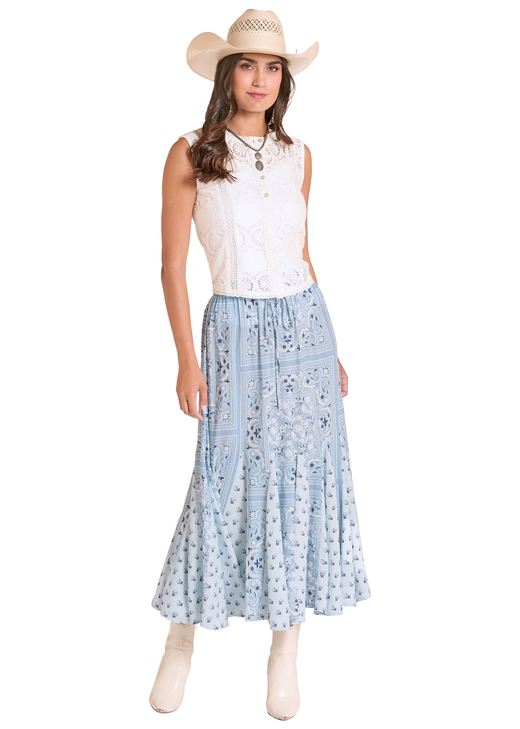 Panhandle Slim Patch Bandana Print Skirt – Hide and Horne