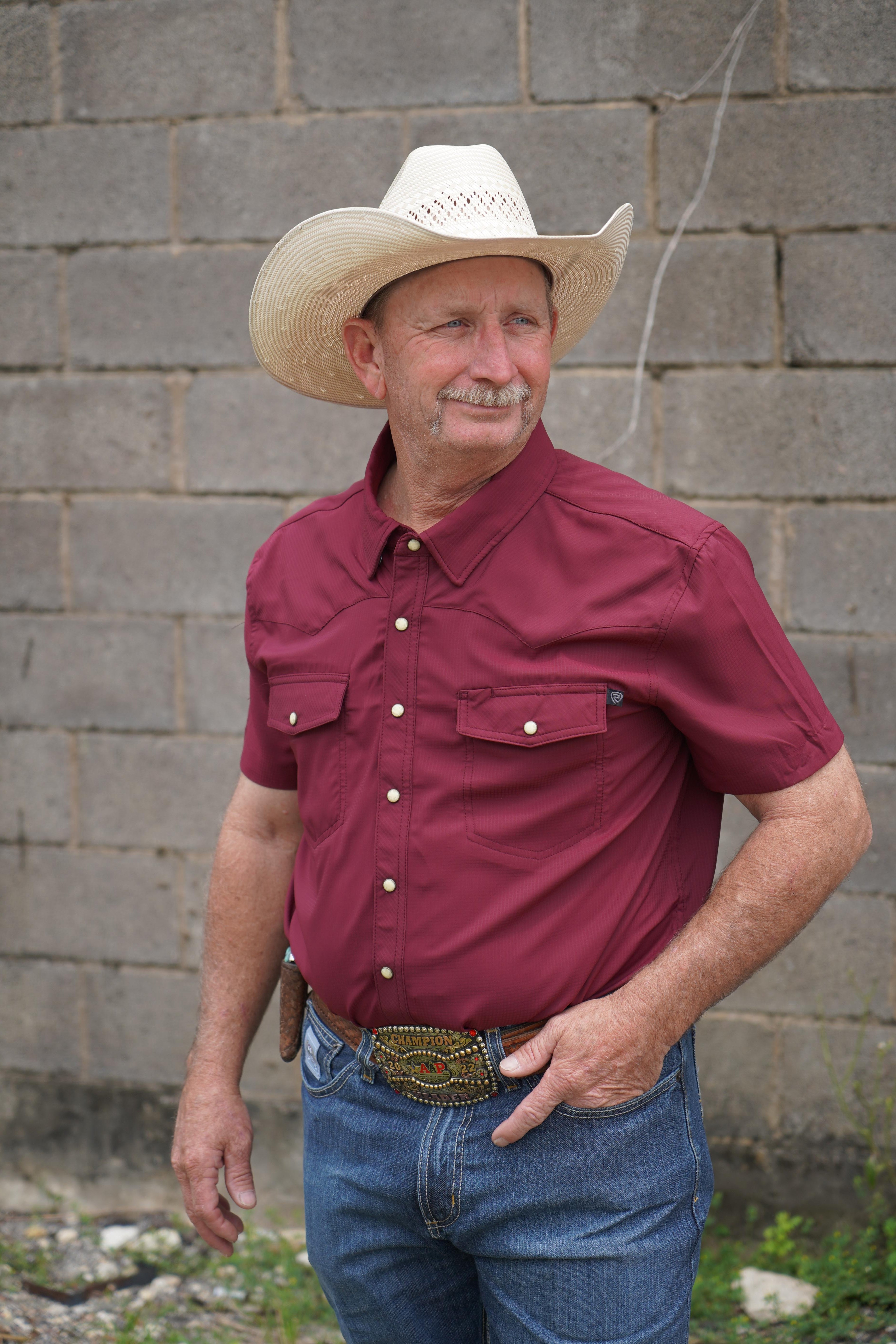 RD Tek SS Solid Ripstop Snap Maroon – Hide and Horne